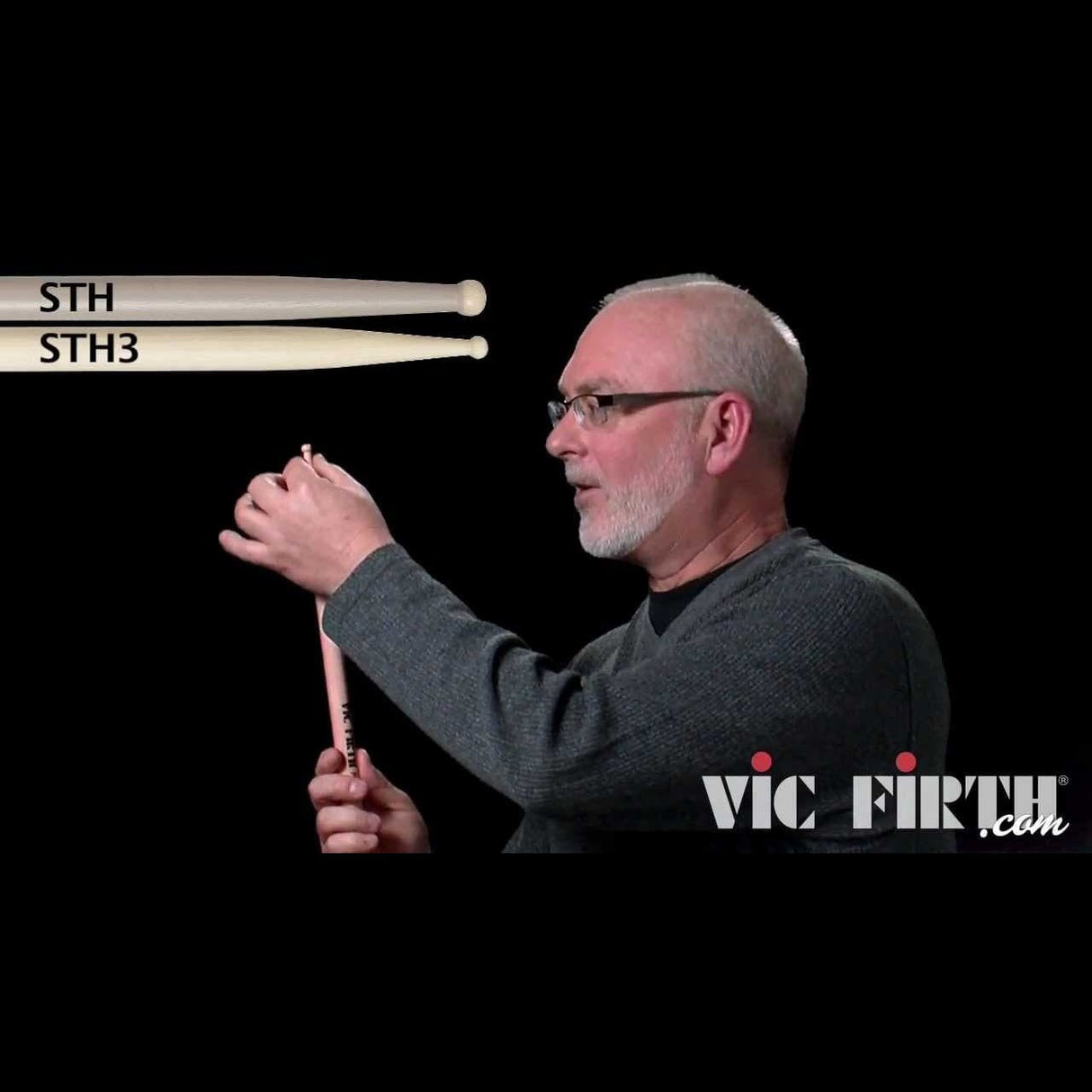 Vic Firth Corpsmaster Signature Snare Stick - Thom Hannum Piccolo Tip