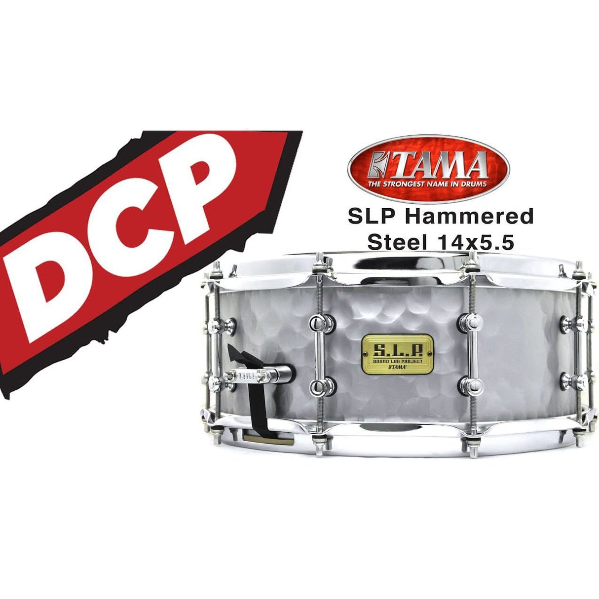 Tama SLP Vintage Hammered Steel Snare Drum 14x5.5