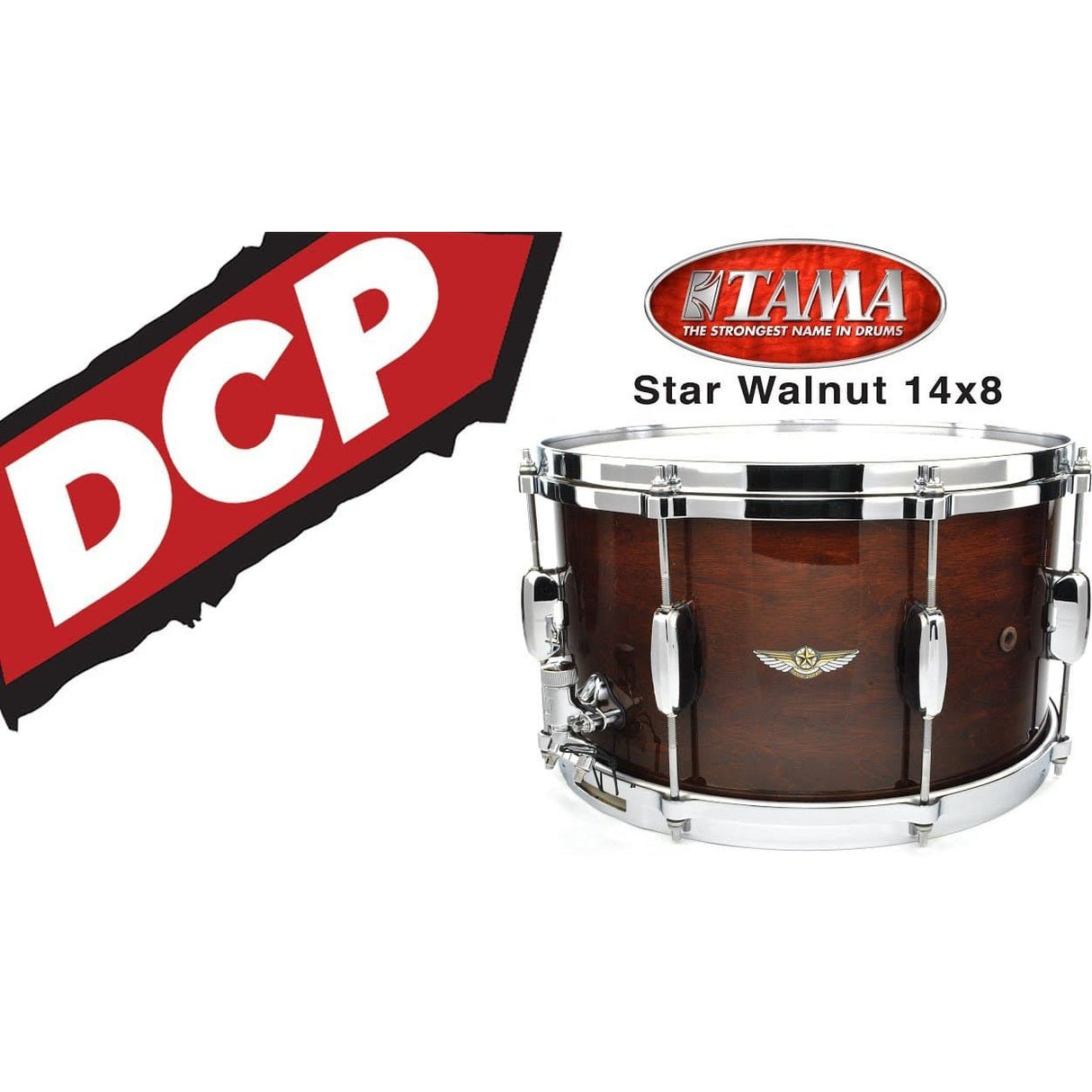 Tama Star Walnut Snare Drum 14x8 Dark Mocha Walnut