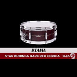 Tama Star Bubinga Snare Drum 14x5.5 Dark Red Cordia