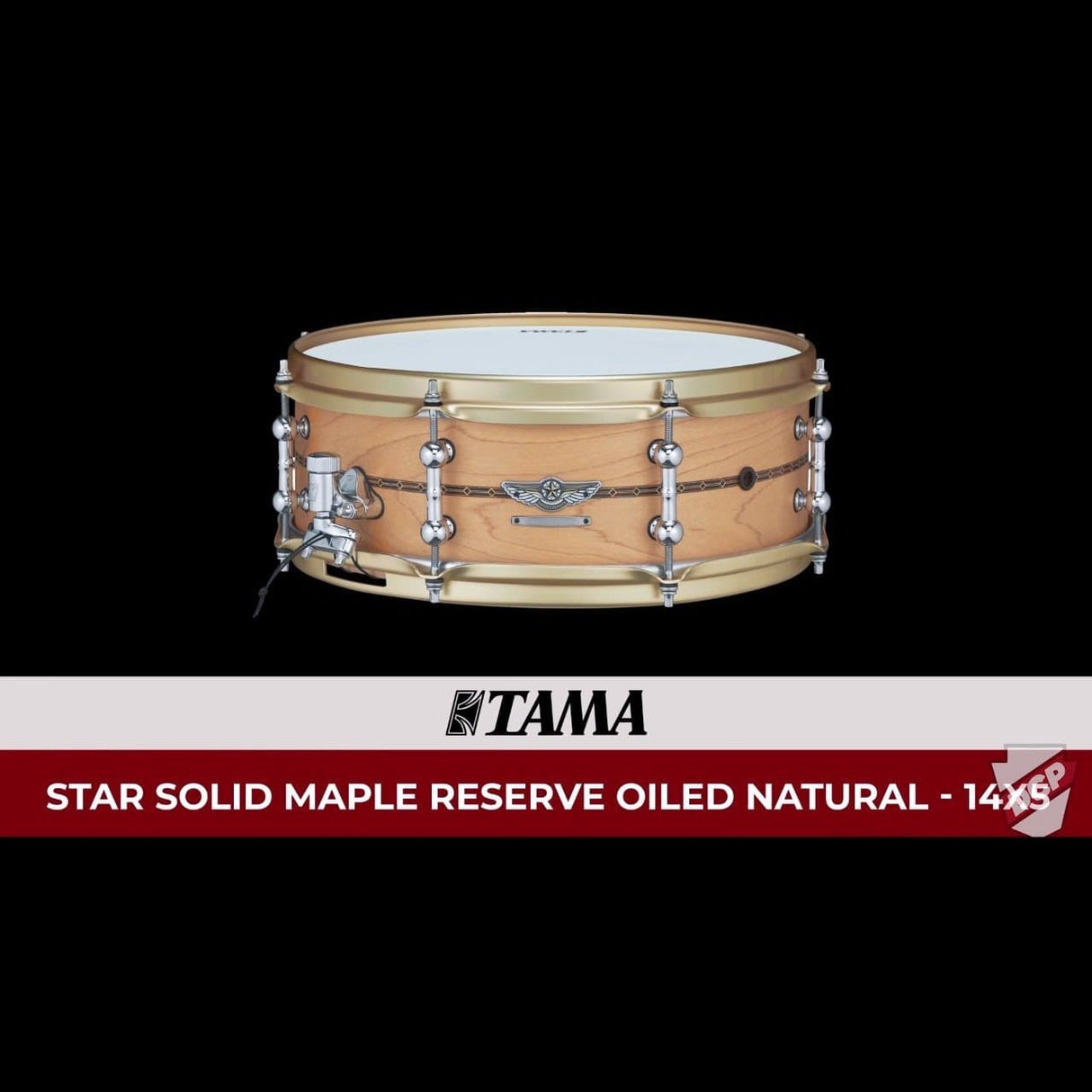 Tama Star Reserve Solid Maple Snare Drum 14x5 Oiled Natural Maple