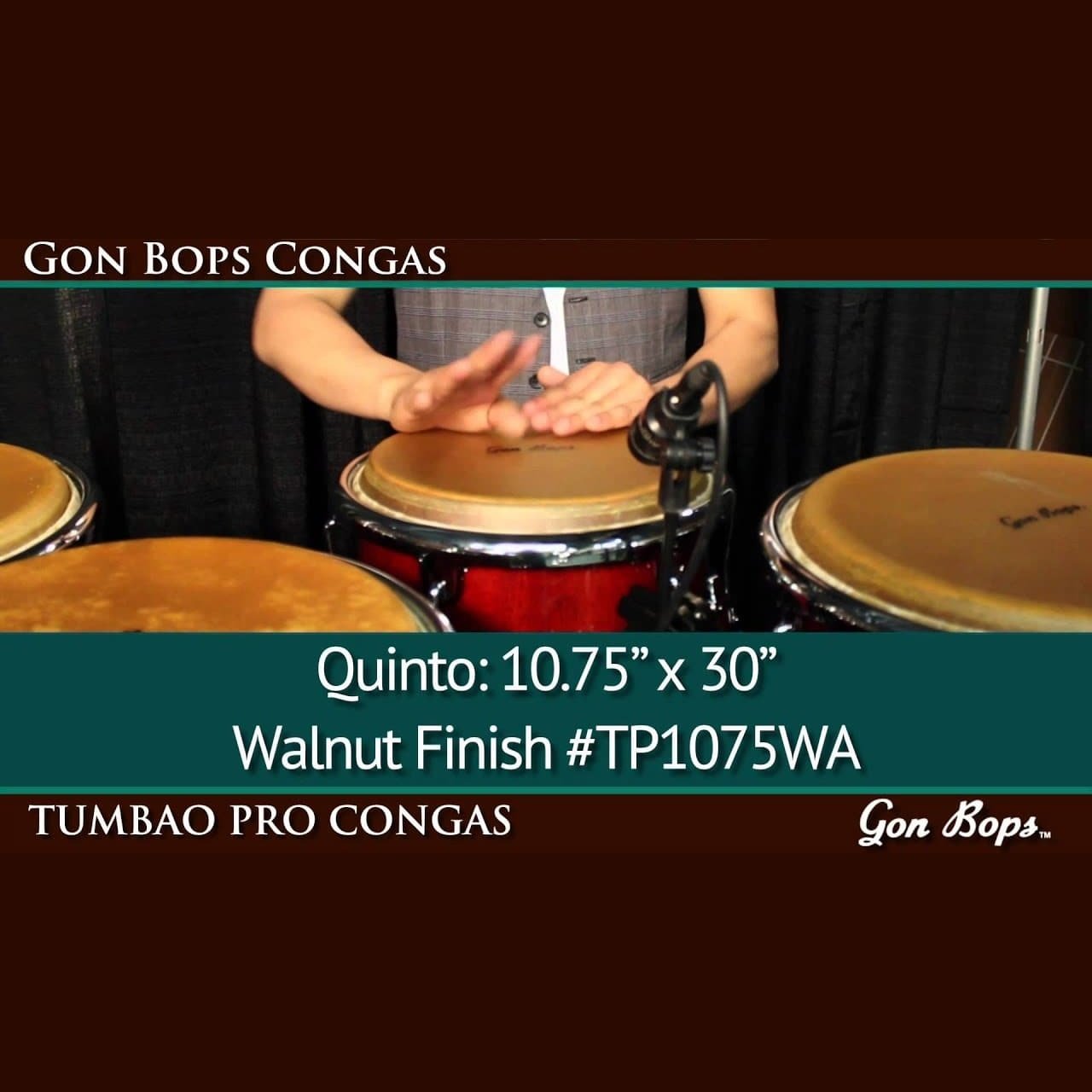 Gon Bops Tumbao Pro Tumba Walnut 12.25"