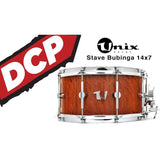 Unix Drums Bubinga Stave Snare Drum 14x7