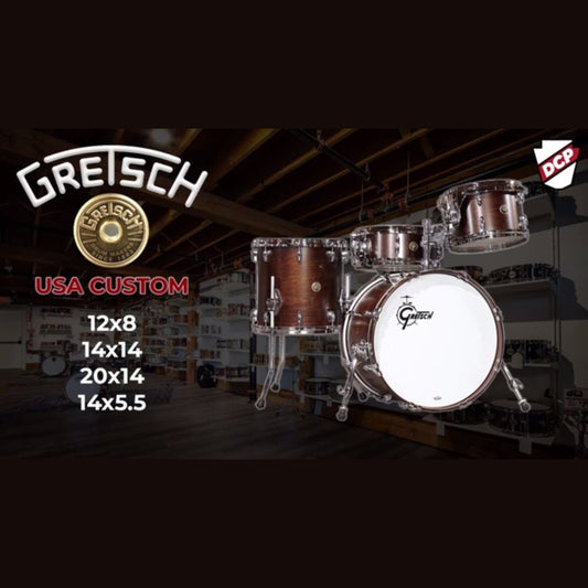 Gretsch USA Custom 4pc Drum Set Vintage Oyster White