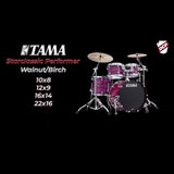 Tama WBS42SLOR Starclassic Walnut/Birch 4pc Drum Set Lacquer Ocean Blue Ripple