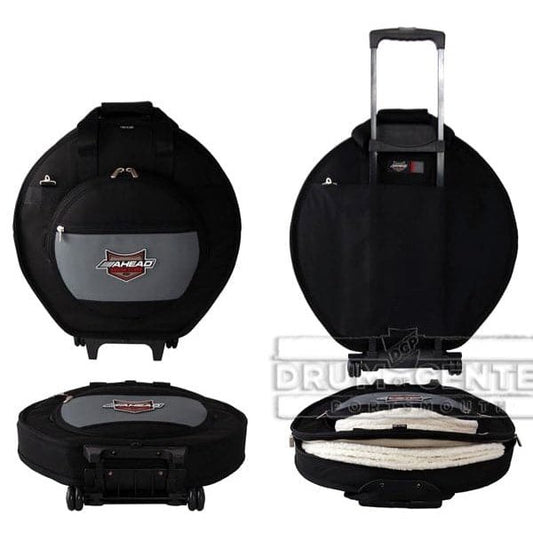 Ahead Armor Cymbal Bag Case 24 Deluxe Heavy Duty w/ Wheels, Handles & Shoulder Strap - AA6024W