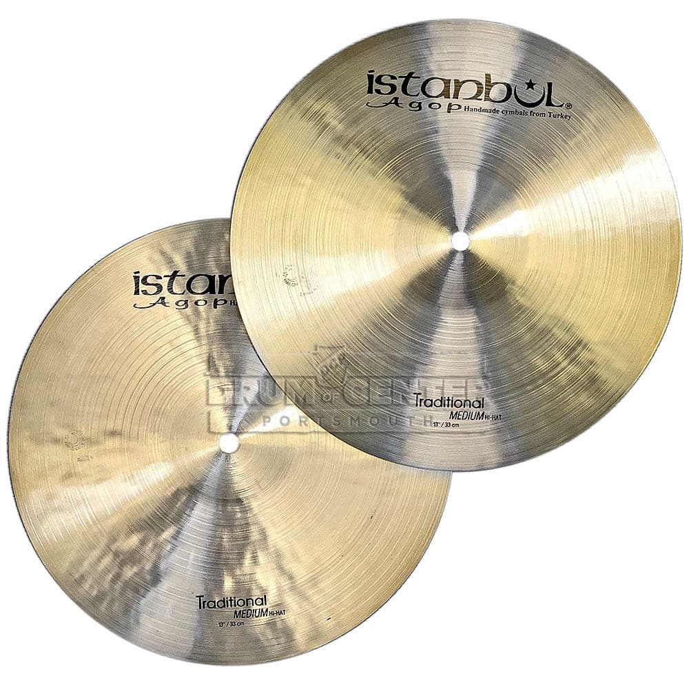 Istanbul Agop Traditional Medium Hi Hat Cymbals 13" 814/878 grams