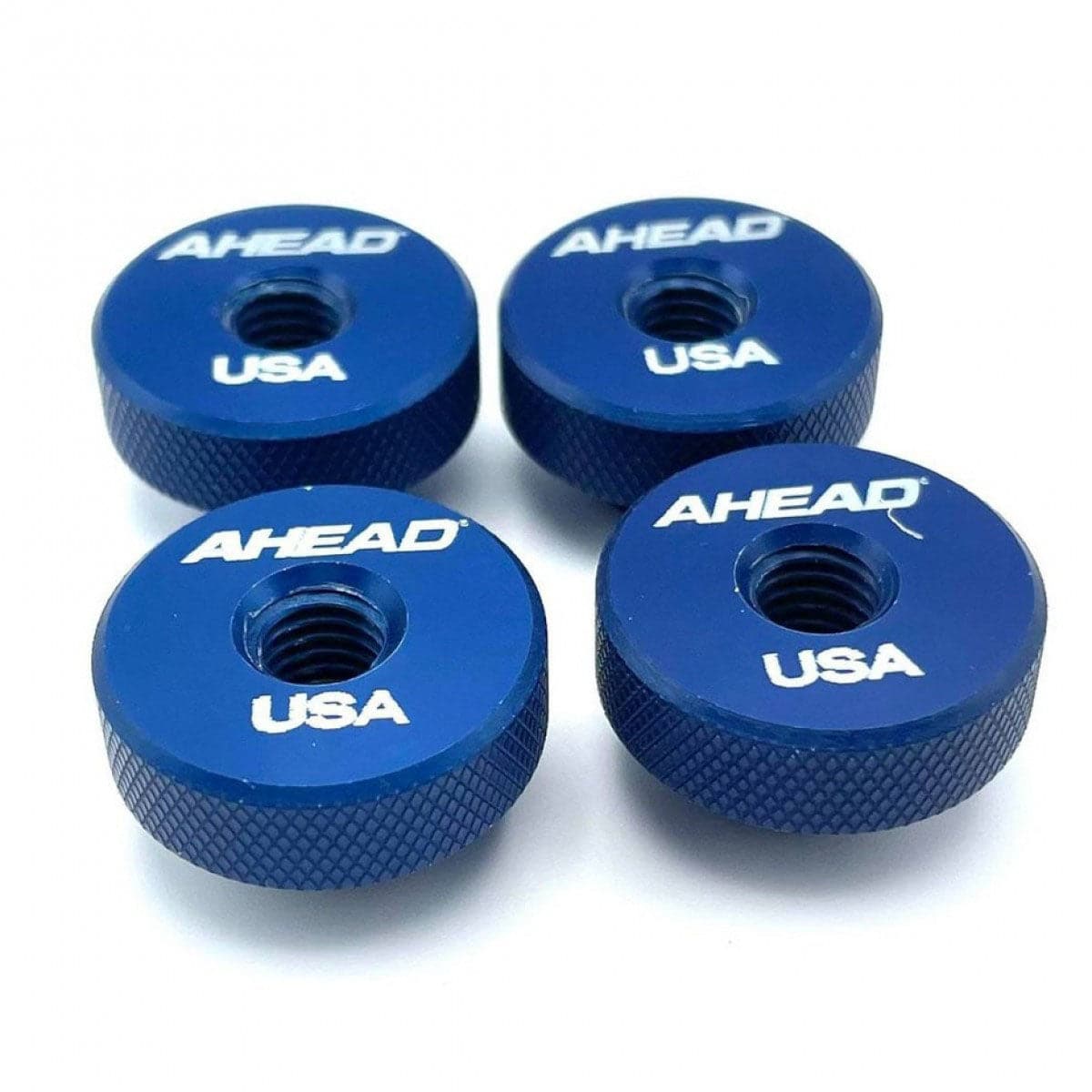 Ahead Speed Nuts Knurled Metal Cymbal Washer 4pk Blue