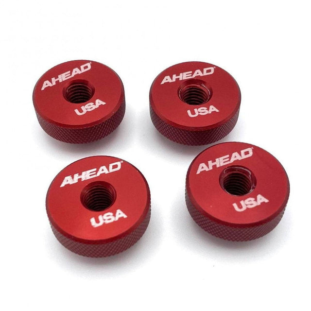 Ahead Speed Nuts Knurled Metal Cymbal Washer 4pk Red