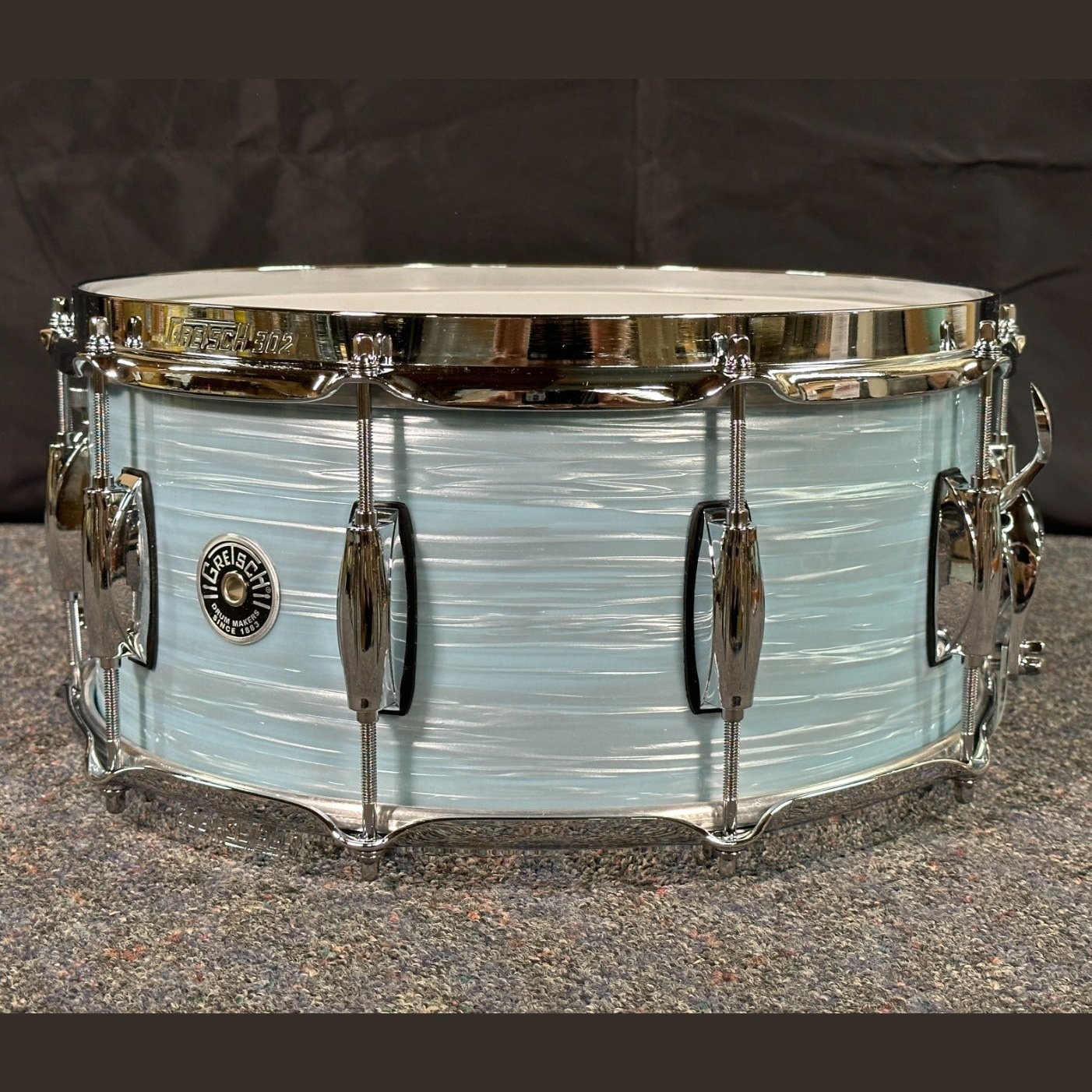 Used Gretsch Brooklyn Snare Drum 14x6.5 10-Lug Vintage Oyster White