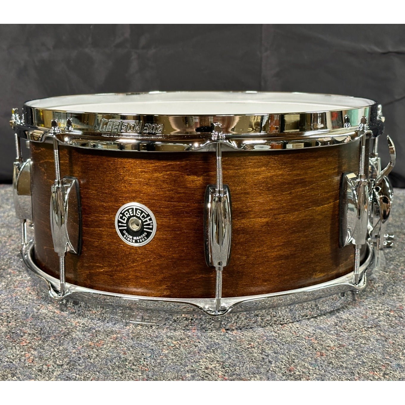 Used Gretsch Brooklyn Snare Drum 14x6.5 8-Lug Satin Antique Maple