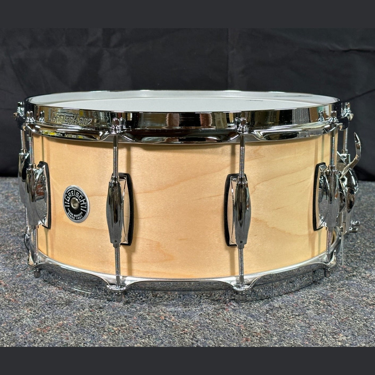 Used Gretsch Brooklyn Straight Satin Snare Drum 14x6.5 w/Key Holder