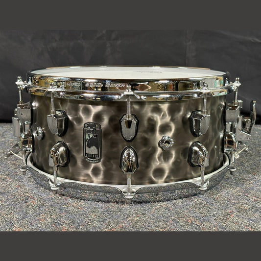 Used Mapex Black Panther Persuader Hammered Brass Snare Drum 14x6.5