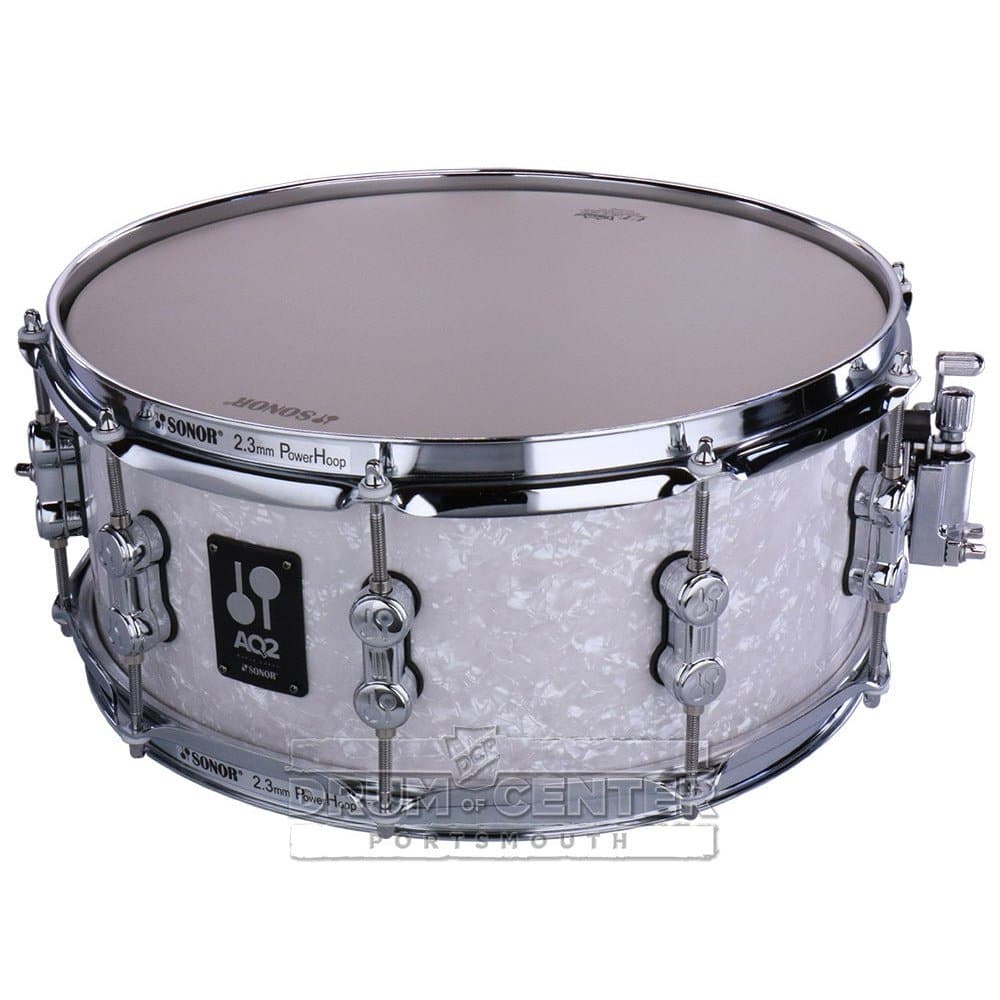 Sonor AQ2 14x6 Maple Snare - White Marine Pearl – Drum Center Of