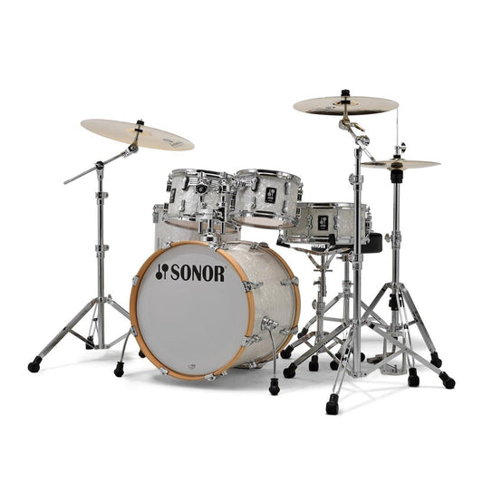 Sonor AQ2 Maple 5pc Studio Drum Set White Marine Pearl
