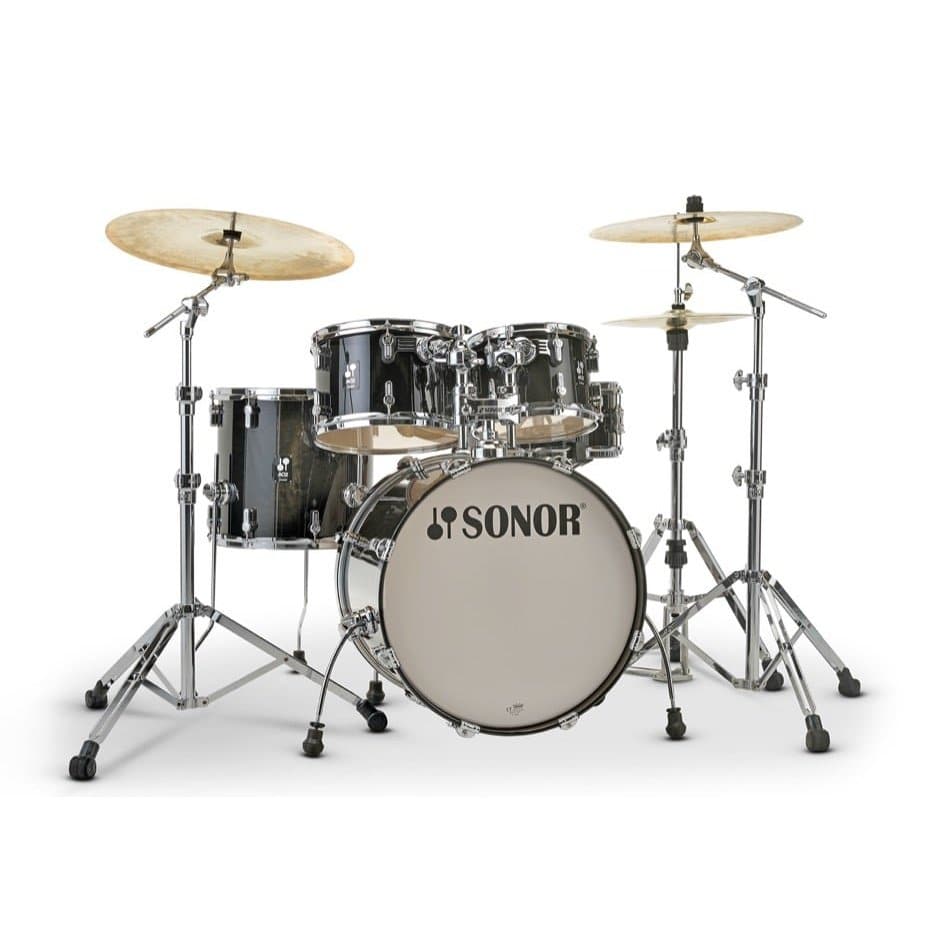 Sonor AQ2 Maple 5pc Studio Drum Set Transparent Black