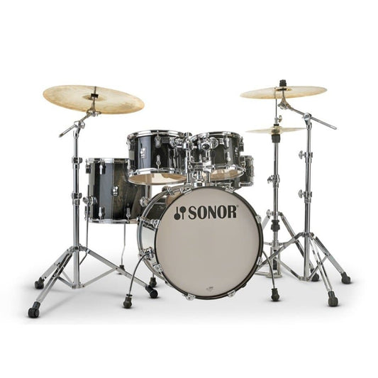 Sonor AQ2 Maple 5pc Studio Drum Set Transparent Black