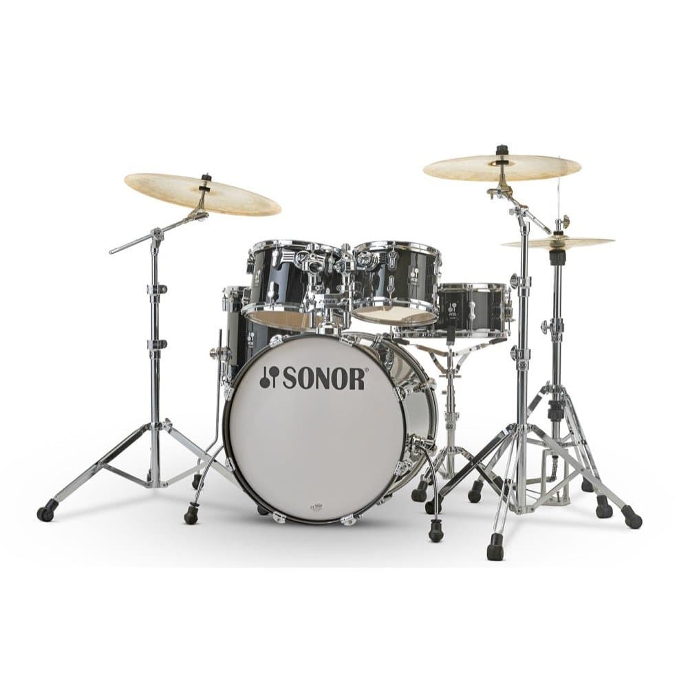 Sonor AQ2 Maple 5pc Studio Drum Set Transparent Black