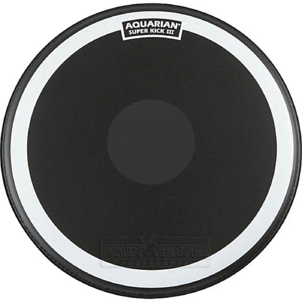Aquarian Superkick III Bass Drumhead w/ Power Dot 18 Black