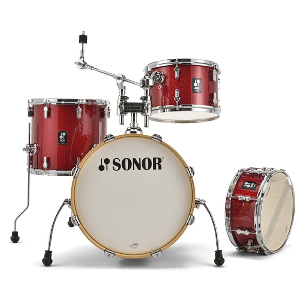 Sonor AQX 4pc Jazz Drum Set Red Moon Sparkle