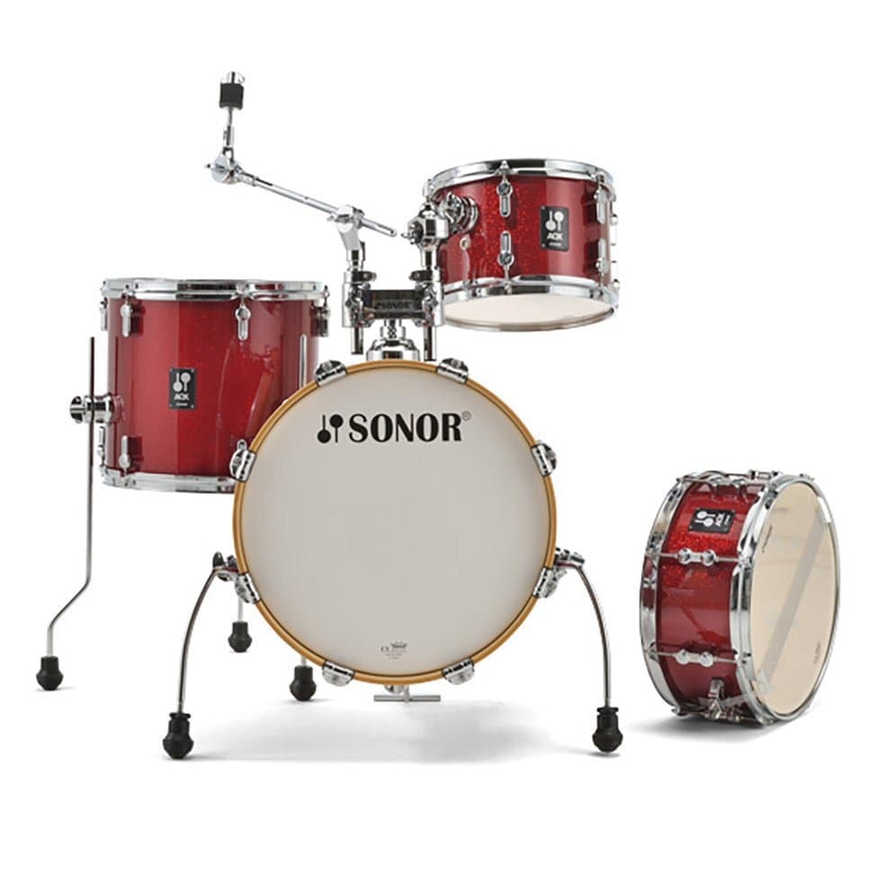 Sonor AQX 4pc Jungle Drum Set Red Moon Sparkle