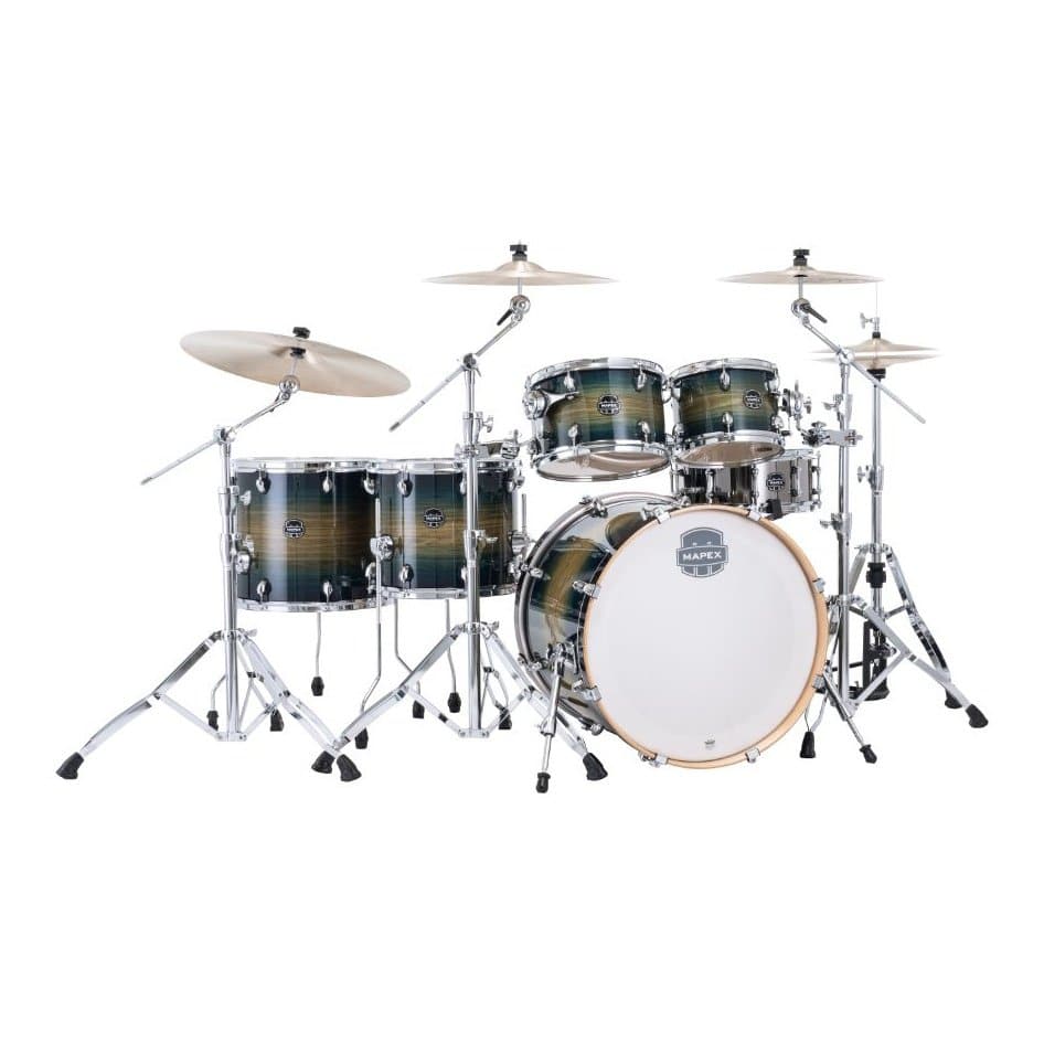 Mapex Armory Series Studioease Drum Set Fast Toms - 22/10/12/14/16/14 - Rainforest Burst
