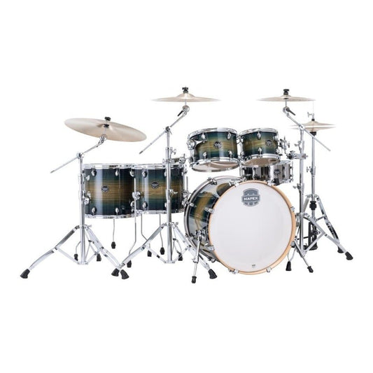 Mapex Armory Series Studioease Drum Set Fast Toms - 22/10/12/14/16/14 - Rainforest Burst
