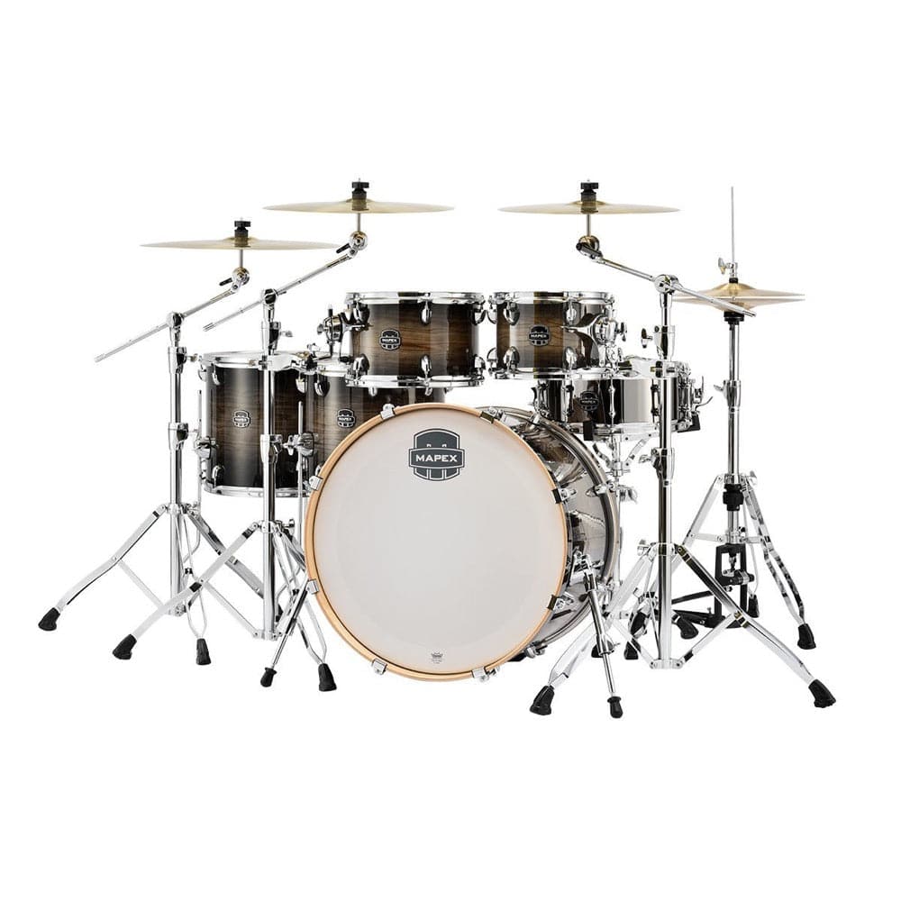 Mapex Armory Studioease Fast Drum Set - Black Dawn with Chrome Plated Hardware