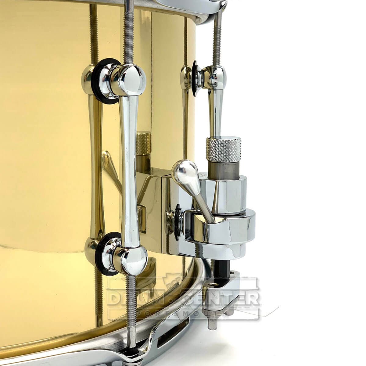 Ahead 3mm Cast Bell Brass Snare Dum 14x8 Polished w/Trick Throw-Off