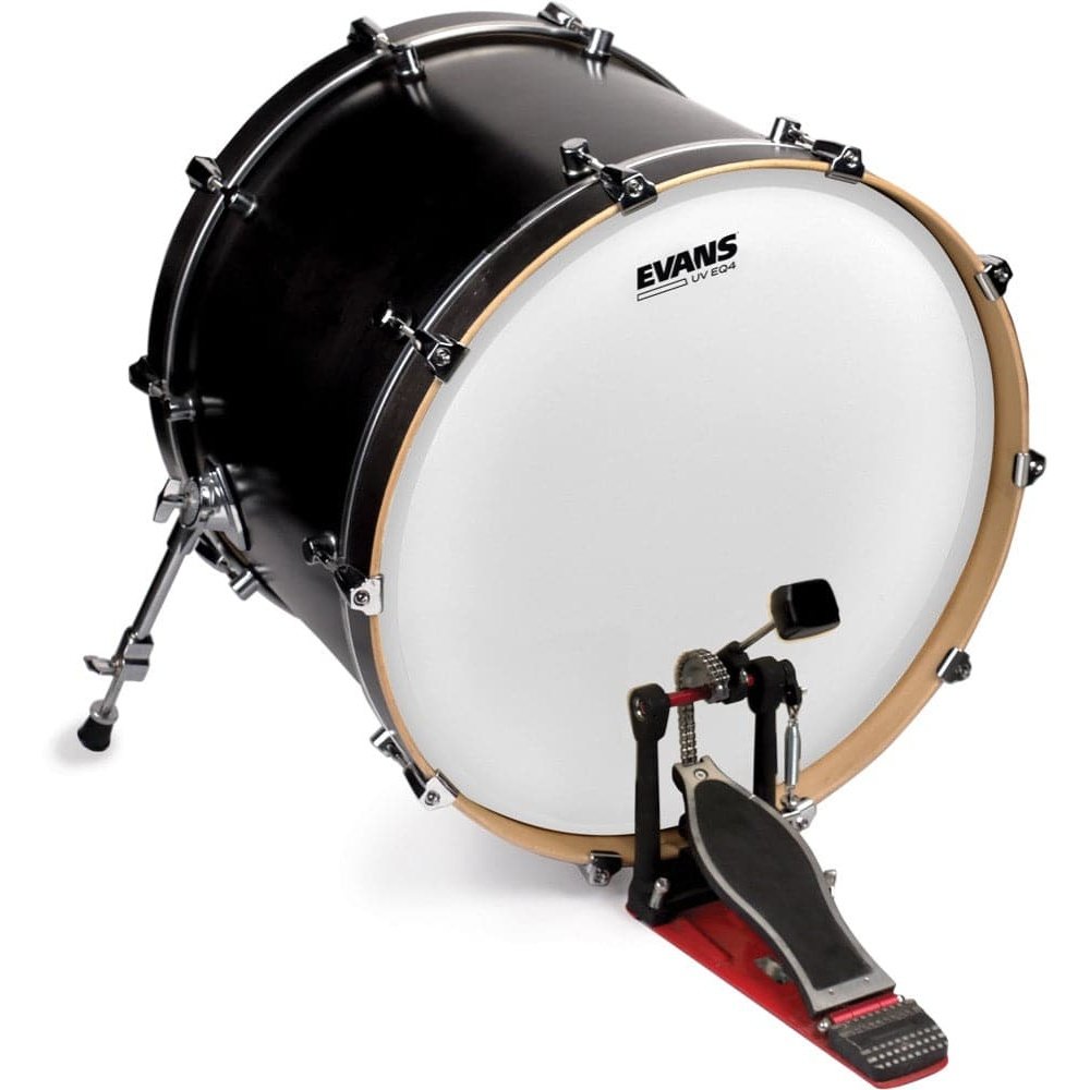 Evans 16" EQ4 UV1 Coated Bass Drum Head - Tom Hoop
