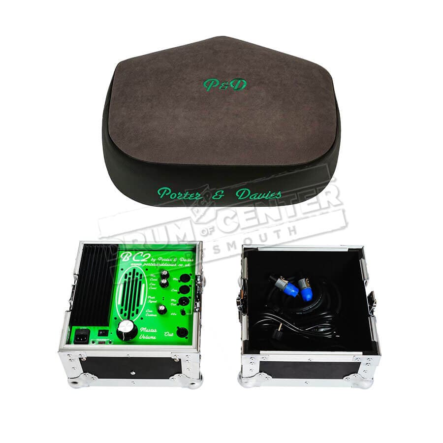 Porter & Davies BC2 Tactile Drum Monitor w/Extra-Wide Throne Top Grey