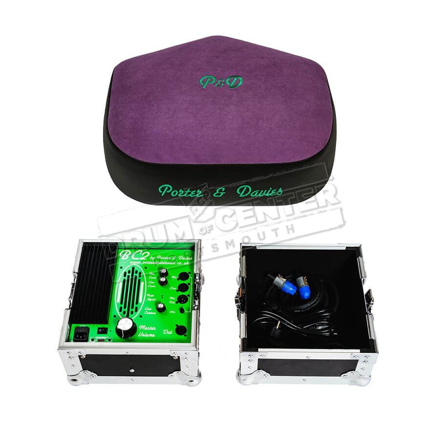 Porter & Davies BC2 Tactile Drum Monitor w/Extra-Wide Throne Top Purple