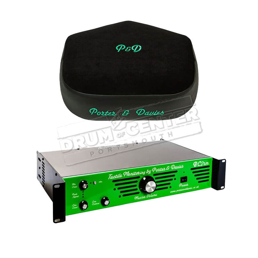 Porter & Davies BC2 Rackmount Tactile Drum Monitor w/Extra-Wide Throne Top Black