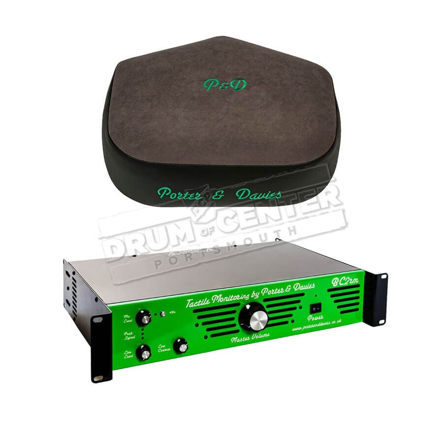 Porter & Davies BC2 Rackmount Tactile Drum Monitor w/Extra-Wide Throne Top Grey