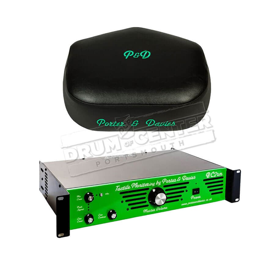 Porter & Davies BC2 Rackmount Tactile Drum Monitor w/Extra-Wide Throne Top Black Vinyl