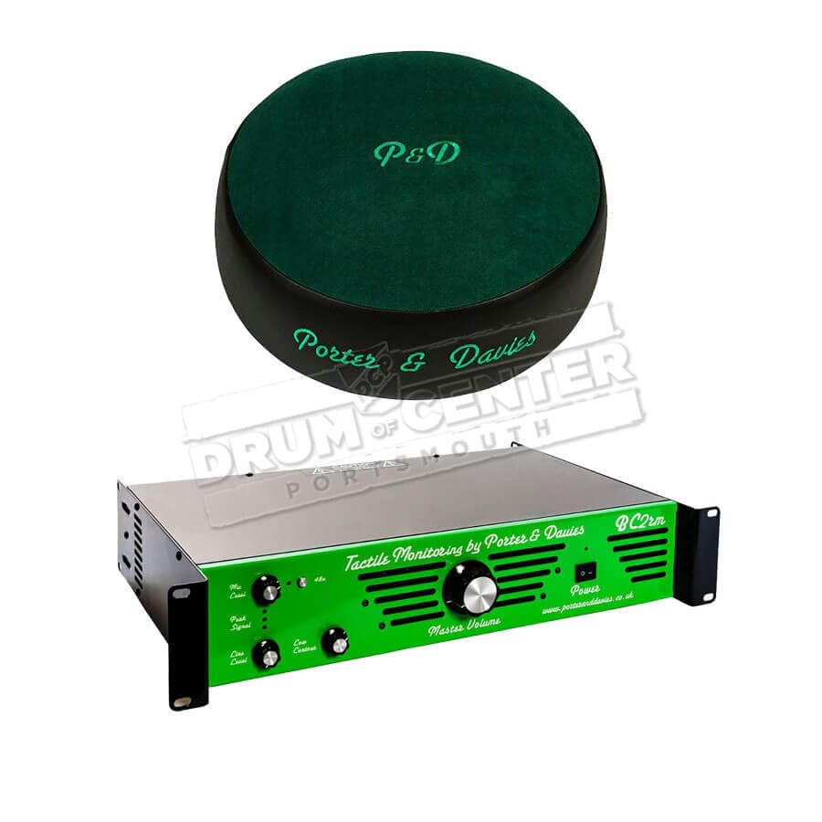 Porter & Davies BC2 Rackmount Tactile Drum Monitor w/Round Throne Top Green