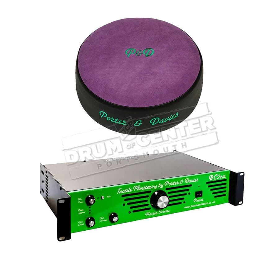 Porter & Davies BC2 Rackmount Tactile Drum Monitor w/Round Throne Top Purple
