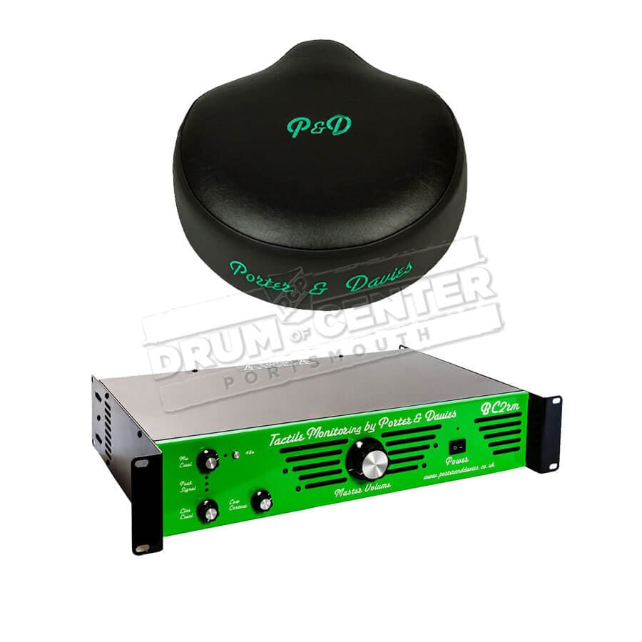 Porter & Davies BC2 Rackmount Tactile Drum Monitor w/Saddle Throne Top Black Vinyl
