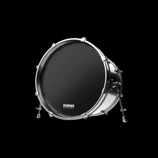 Evans 28 EQ3 Resonant Bass Drum Head Black No Port