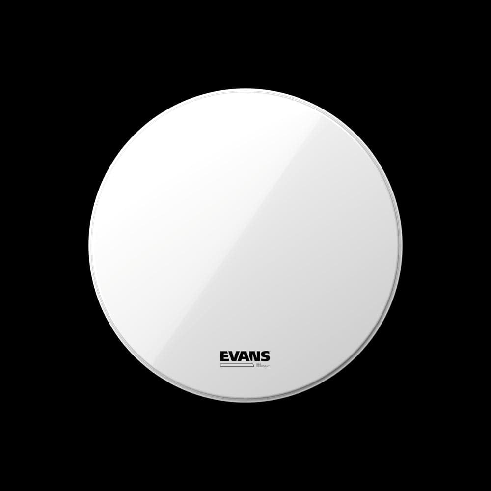 Evans 28 EQ3 Resonant Bass Drum Head Smooth White No Port