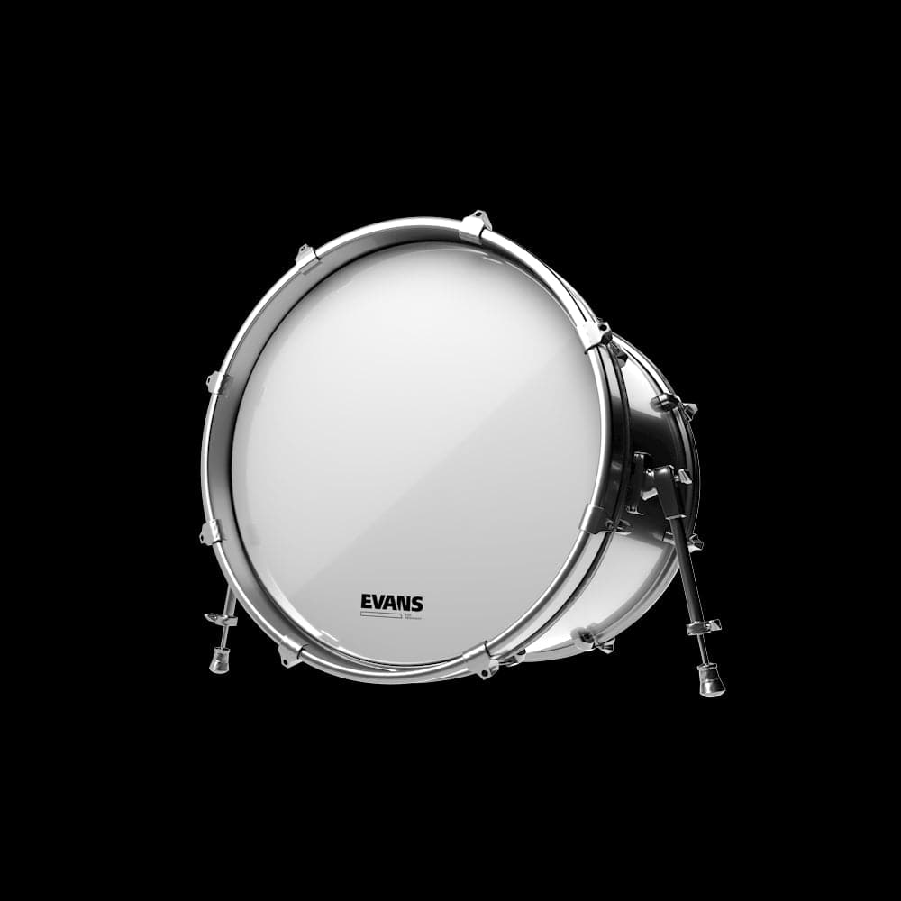 Evans 28 EQ3 Resonant Bass Drum Head Smooth White No Port