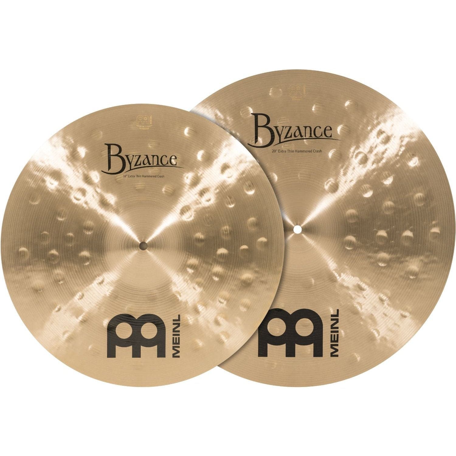 Meinl Byzance Matched Crash Cymbal Pack - Extra Thin Hammered 18" & 20"