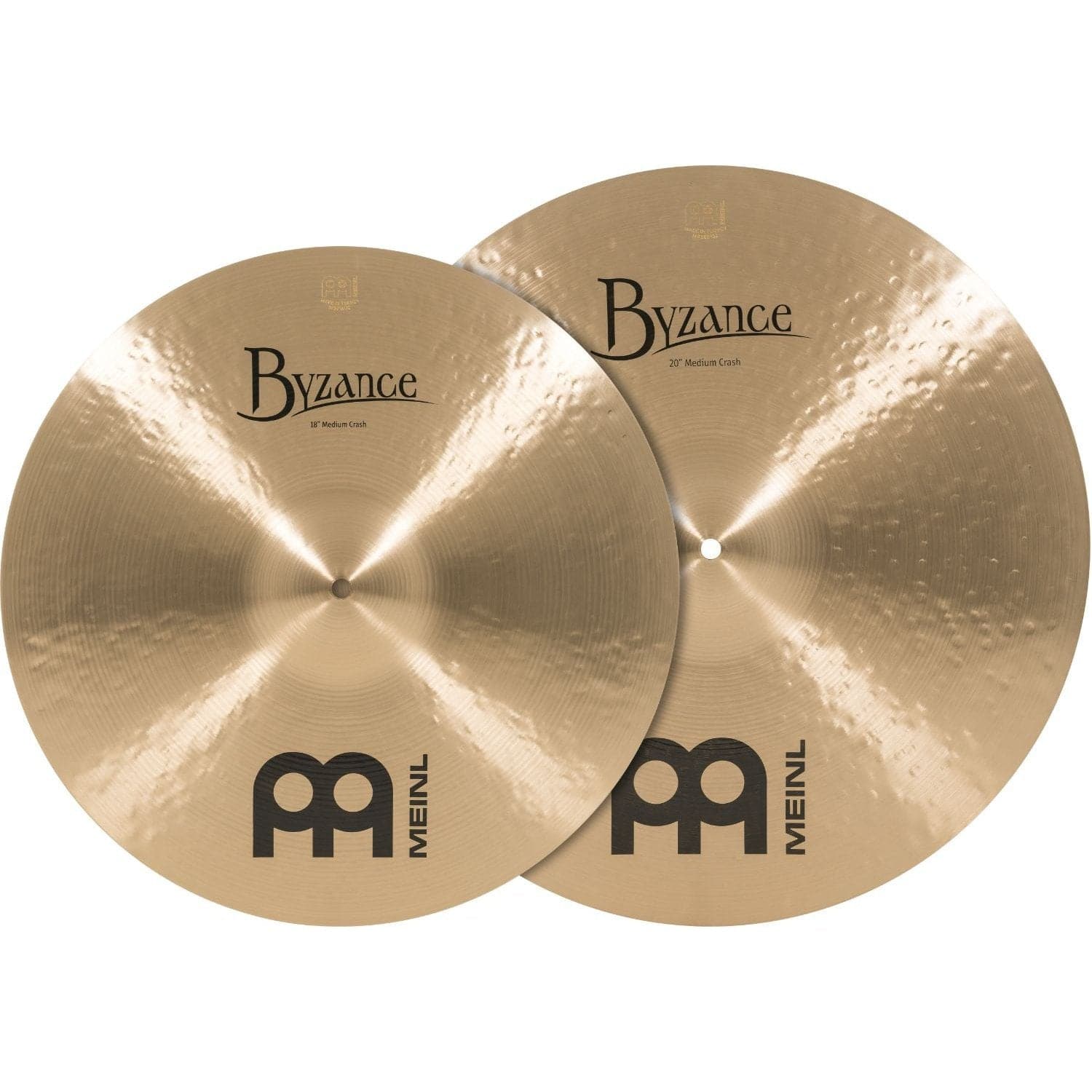 Meinl Byzance Matched Crash Cymbal Pack - Medium 18" & 20"
