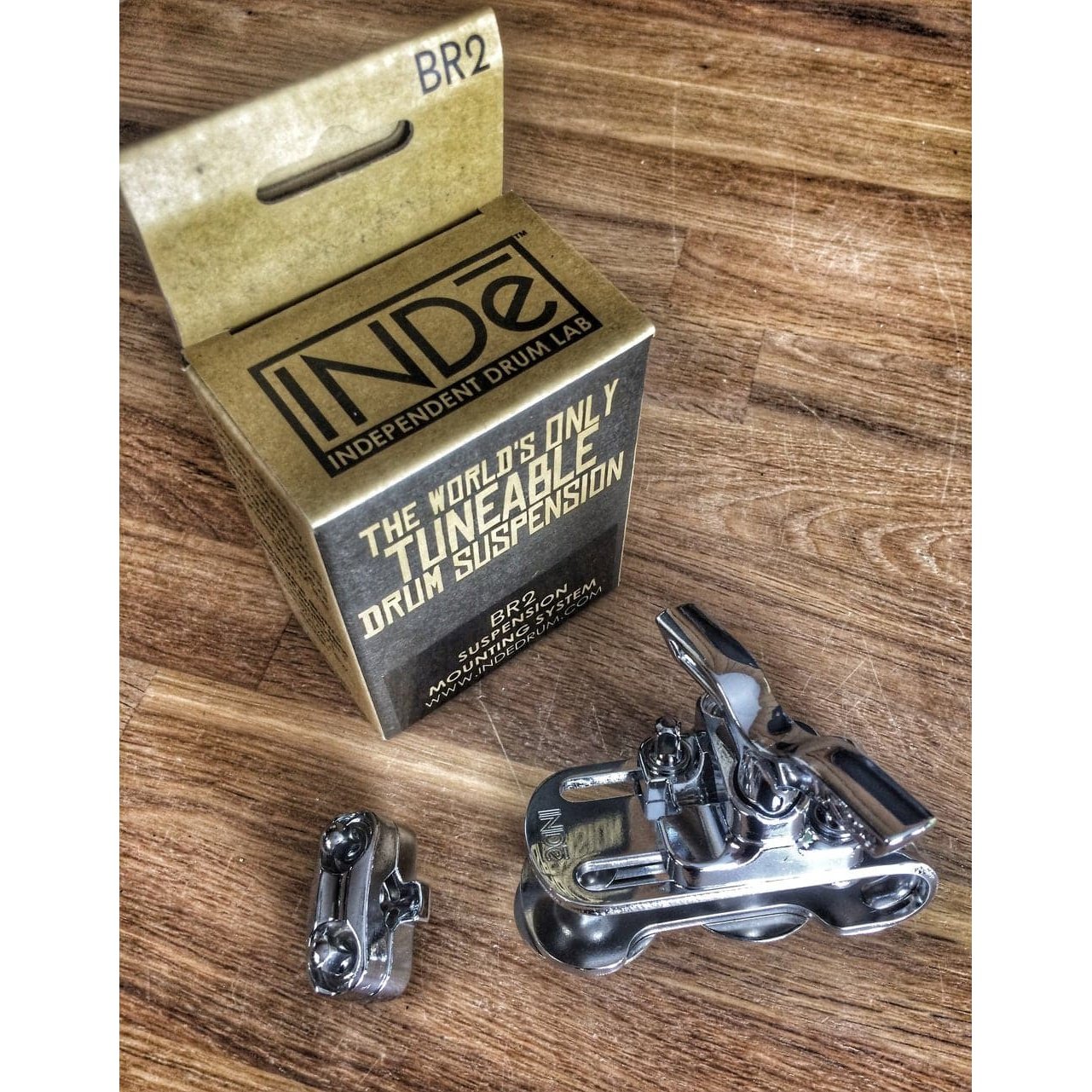 INDe Drum Labs BR2 Tom Suspension Mount Bracket Chrome