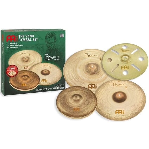 Meinl Byzance Vintage Benny Greb Sand Cymbal Set 14/18/20 w/FREE 16