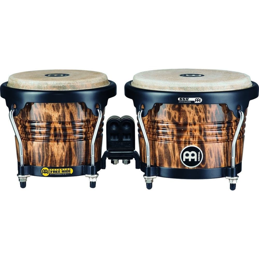 Meinl Free Ride Series Wood Bongos 6 3/4 & 8 Leopard Burl