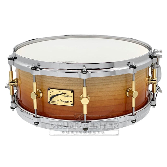 Canopus Limited Edition 1ply Ash Snare Drum 14x5.5 Caramel Fade Lacquer