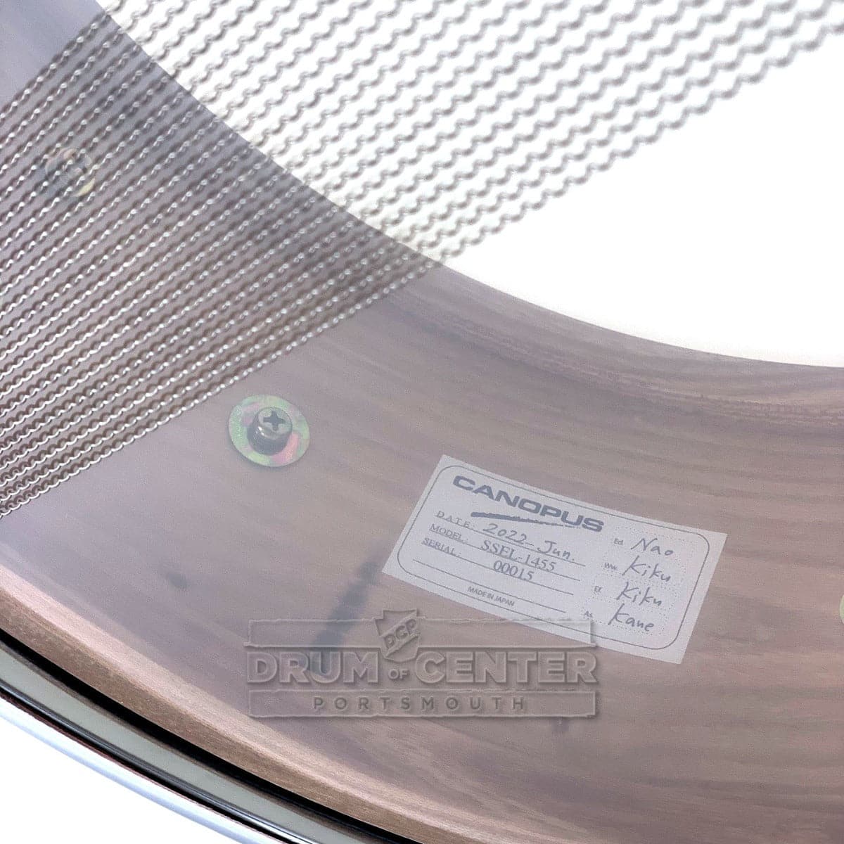 Canopus Limited Edition 1ply Elm Snare Drum 14x5.5 Blue Gray Lacquer