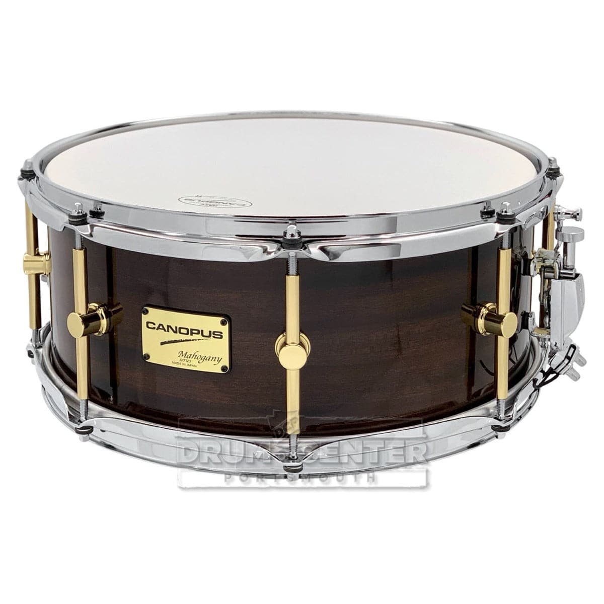 Canopus Mahogany Snare Drum 14x6 See Through Black Lacquer