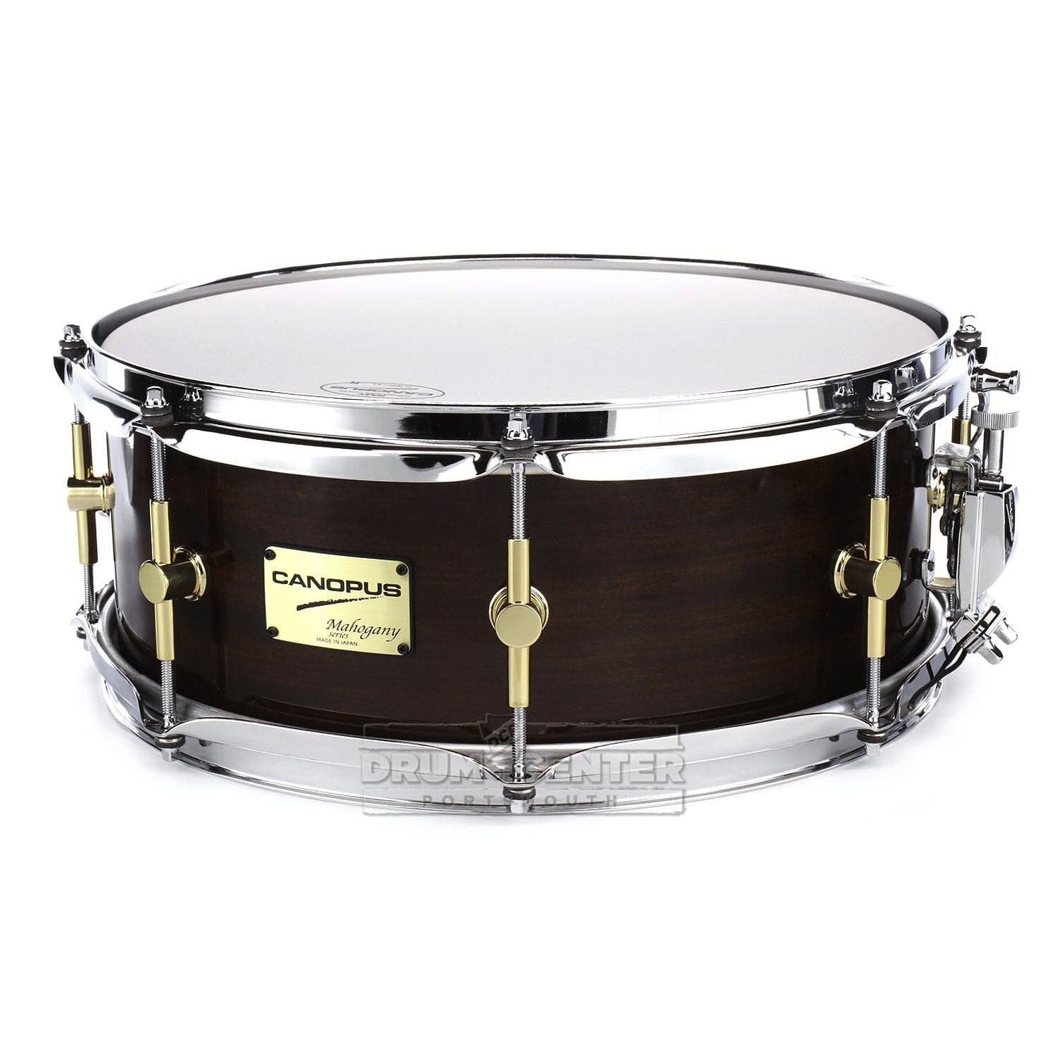 Canopus Mahogany Snare Drum 14x5.5 Black Lacquer
